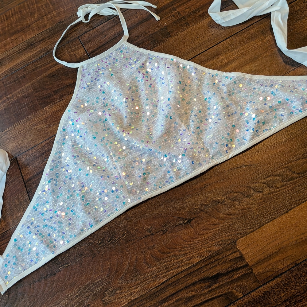 Elegant White Halter Bralette